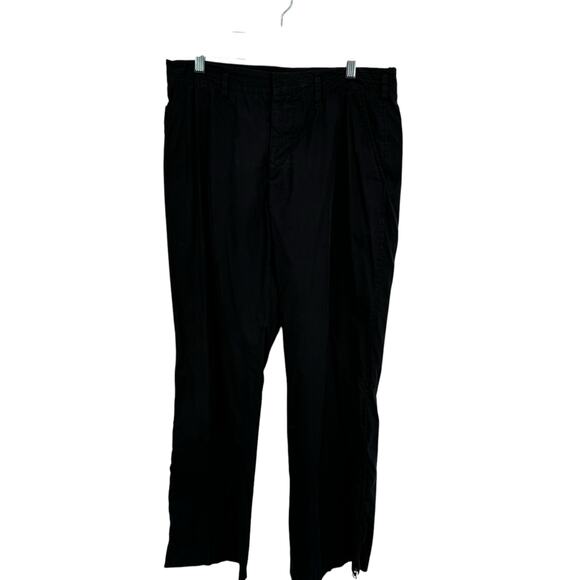 VTG Y2K Prada Sport Nylon Cargo Warm Up Jogger Pants Black Made Italy Mens 34x33 - Picture 1 of 12